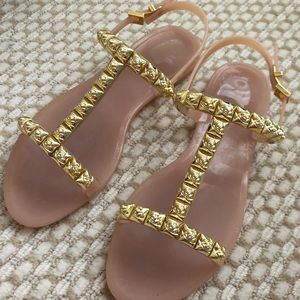 Stuart Weitzman Rose & Gold Sandals
